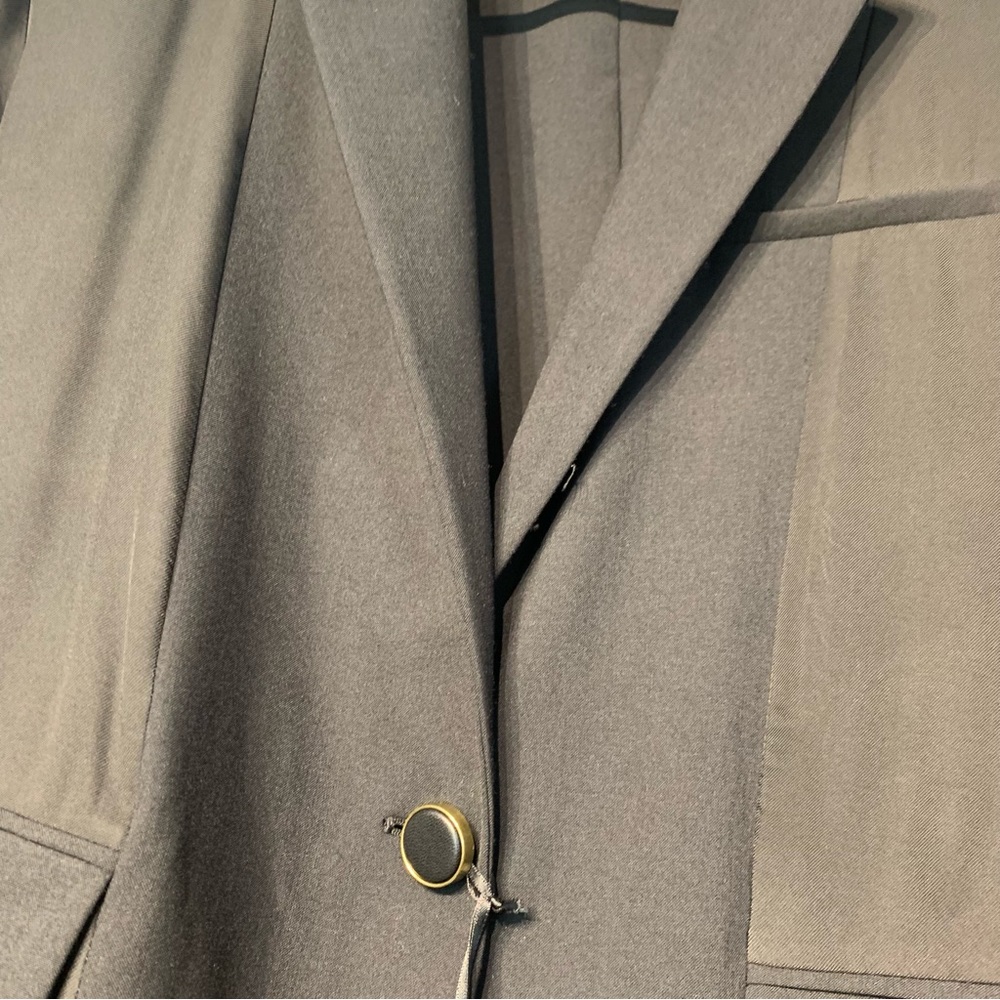 ZARA Wool Blend Structured Blazer Black Tailored Jacket NWT Medium - Picture 8 of 12